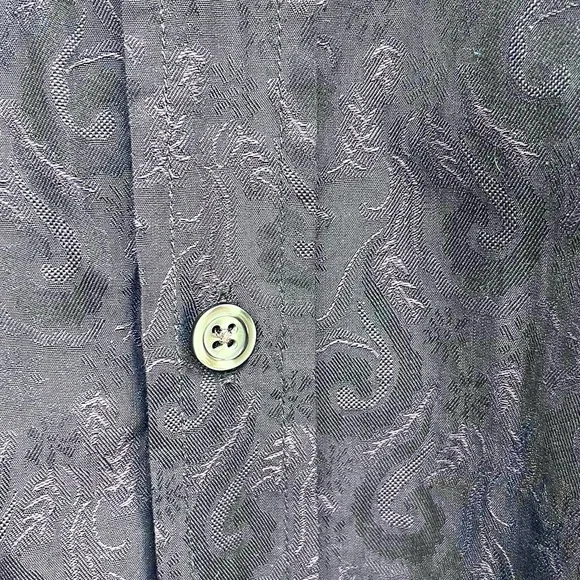 Black Paisley Men’s Hugo Boss Fitted Button Up Dress Shirt - Picture 8 of 8